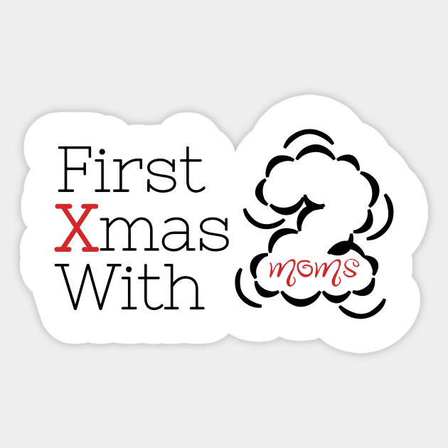 Two Mom Family's Unforgettable Christmas Sticker by Orento